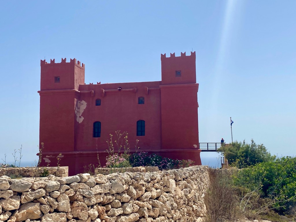 St Agatha's Tower - Det røde tårn i Mellieha, Malta.